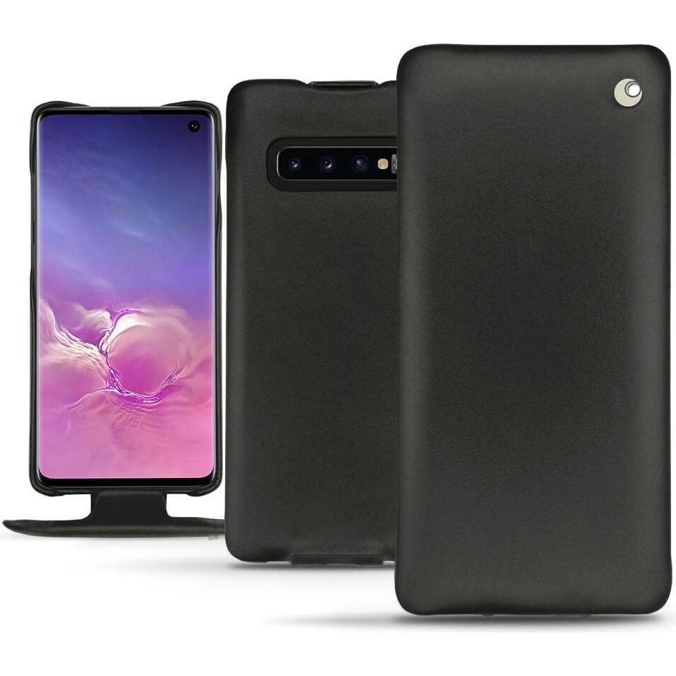 Noreve Lederschutzhülle (Samsung Galaxy S10+), Smartphone Hülle, Schwarz
