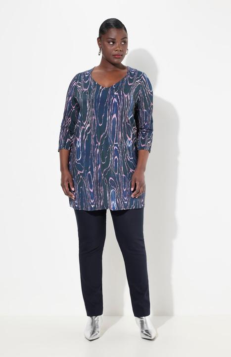 Actual product image Ulla Popken Marbled Slinky Knit 3/4 Sleeve Tunic (50, 52)