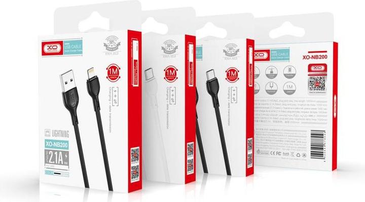 Produktbild xO Kabel NB200 USB - USB-C 1,0m 2.1A schwarz (1 m, USB 1.0, 10.50 W)