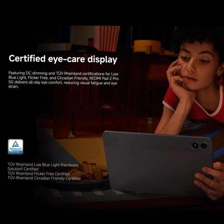 Actual product image Xiaomi Redmi Pad 2 Pro 5G 5G 128 GB - Graphit Grey (5G, 12.10", 128 GB, Dark grey, Graphite gray, Graphite grey)