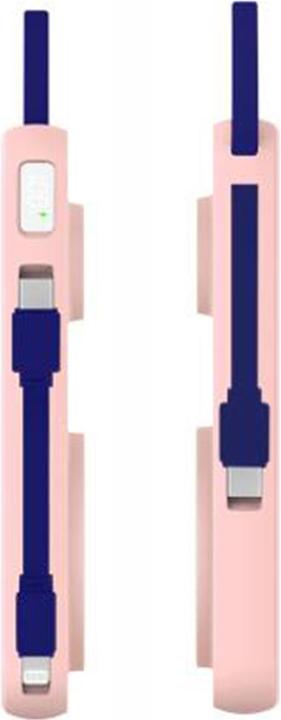 Produktbild 3MK Powerbank PastelUp 10,000mAh 22.5W z Magsafe + ładowanie Apple Watch różowy (10000 mAh, 22.50 W, 37 Wh)