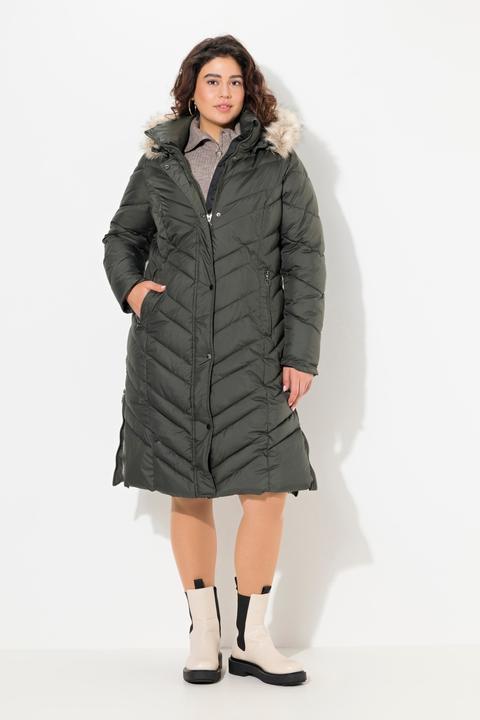 Produktbild Ulla Popken Puffer-Mantel, Kapuze abnehmbar, Stehkragen, Zipptaschen (46, 48)