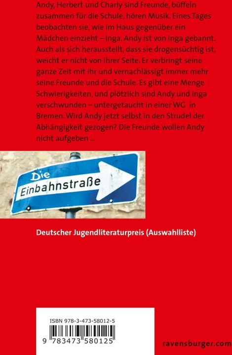 Actual product image Ravensburger Die Einbahnstrasse (German, Klaus Kordon, 2016)