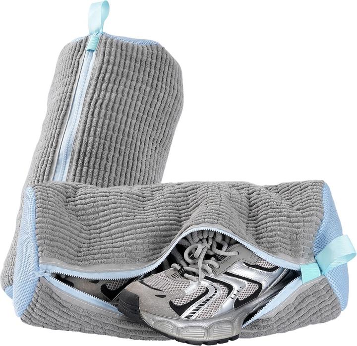 Ideoon 2er-Set Schuhwaschbeutel mit Reinigungsfasern