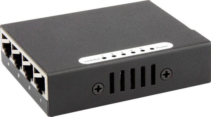 Produktbild Renkforce 5 Port 10/100 Metall-Switch mini mit USB-Stromversorgung (5 Ports)