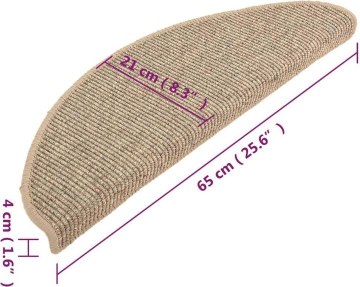 Immagine prodotto vidaXL Treppenmatte (65 x 21 cm)