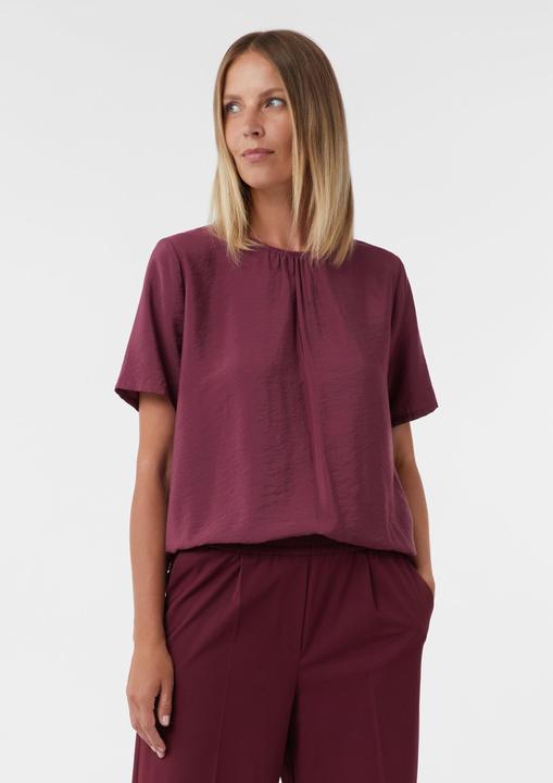 Immagine prodotto Comma Bluse Kurzärmelige Bluse mit Raffung und regulierbarem Saum (44)