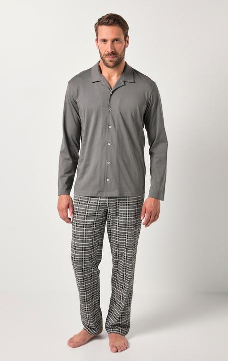 Produktbild JP1880 Schlafanzug, Homewear, Zweiteiler, Langarmshirt mit Knöpfen (XXL)