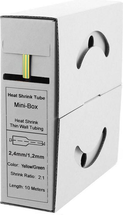 Image du produit Offgridtec Gaine thermorétractable Vert/Jaune 2,4mm > 1,2mm 2:1 (10x)