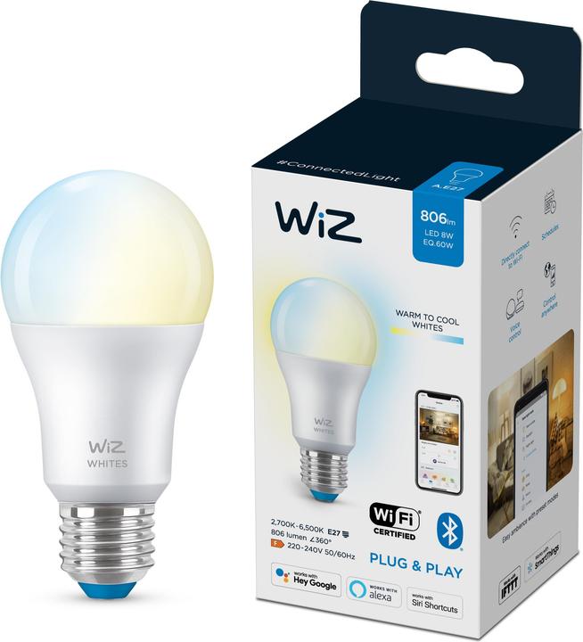 Produktbild WiZ White (E27, 8 W, 806 lm, 1 x, F)