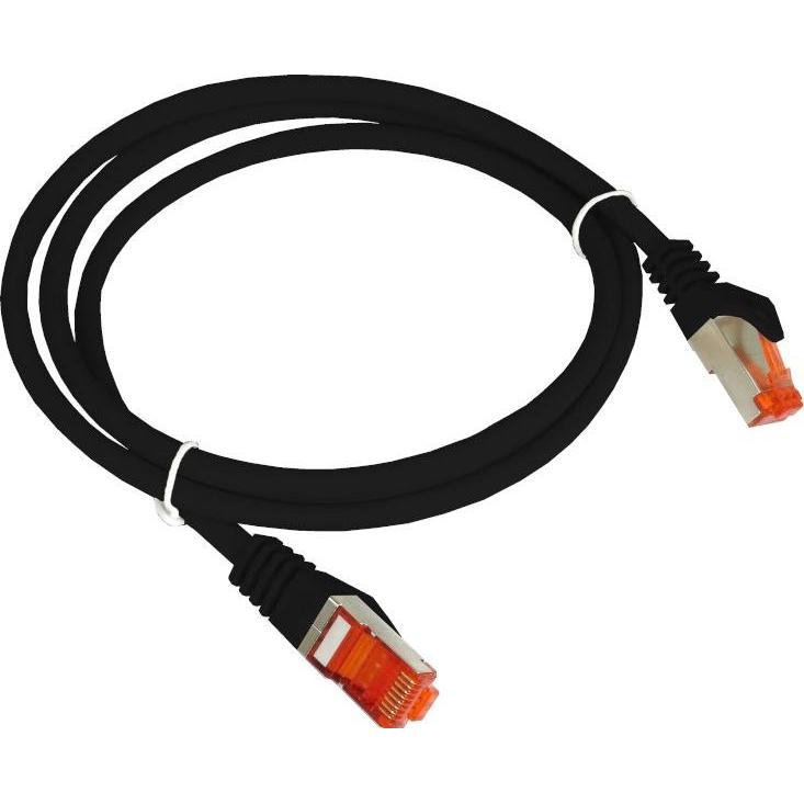 Alantec KKS6CZA0.5 Patchkabel FUTP Kat.6 PVC 0.5m schwarz (F/UTP, CAT6, 0.25 m), Netzwerkkabel