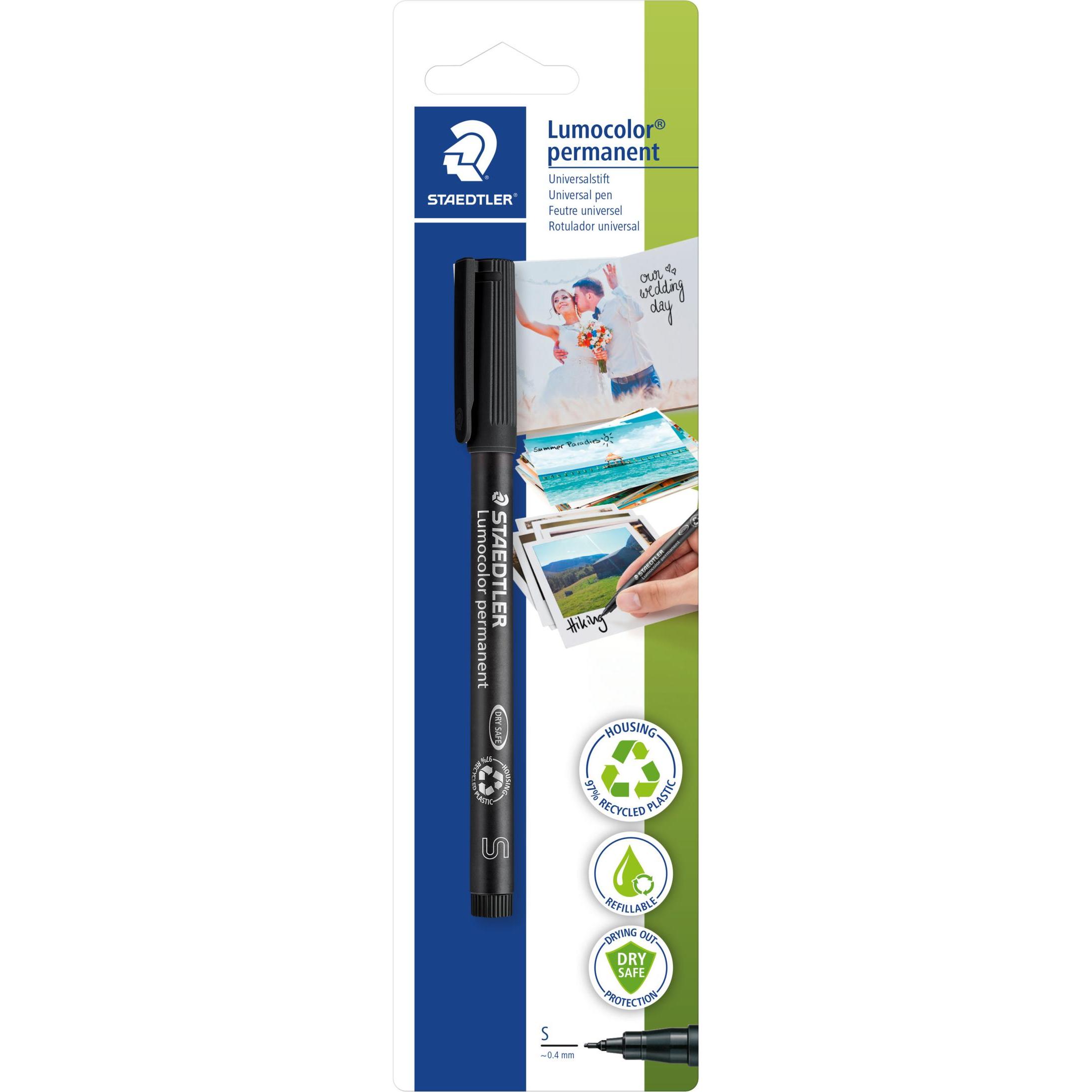 Staedtler, Marker, Lumocolor wasserfest (Schwarz, 0.40 mm, 1 x)