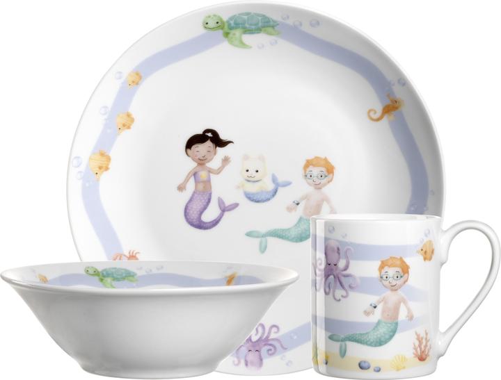 Leonardo Avventura 3-piece children's tableware set, sea