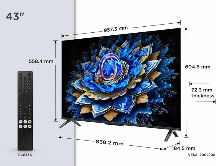 Produktbild TCL 43T69C (43", QLED, 4K, 2025)