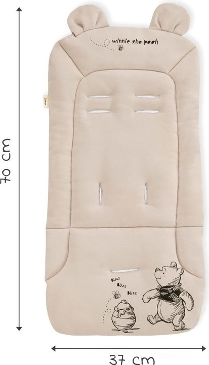 Actual product image Hauck Pushchair Seat Liner Winnie the Pooh Beige