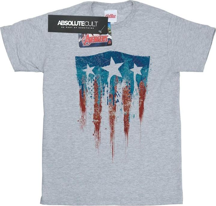 Produktbild Captain America Flag Shield TShirt Mädchen (140, 146)