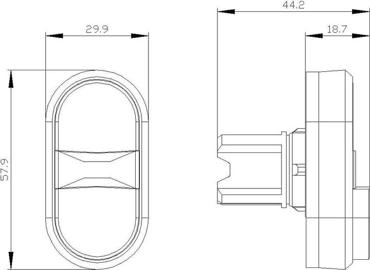 Actual product image Siemens Double pushbutton 3SU1000-3BB42-0AA0 1 pc.