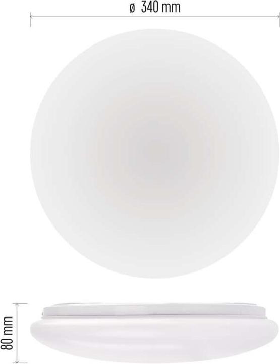 Image du produit Emos Plafonnier LED FIONI, rond, blanc 18W blanc neutre, IP44 (1800 lm)