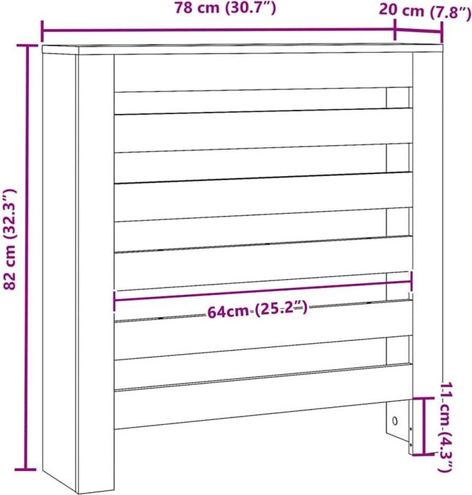 Image du produit vidaXL Heizkörperabdeckung