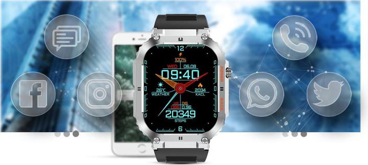 Image du produit Gravity SMARTWATCH MĘSKI GT6-5 - WYKONYWANIE POŁĄCZEŃ, MONITOR SNU (sg020e) (42 mm)