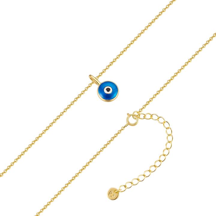 Produktbild Glanzstücke München Kette mit Anhänger Sterling Silber gelbgold Emaille - 38504 (Sterling Silber 100%, 40 - 45 cm)