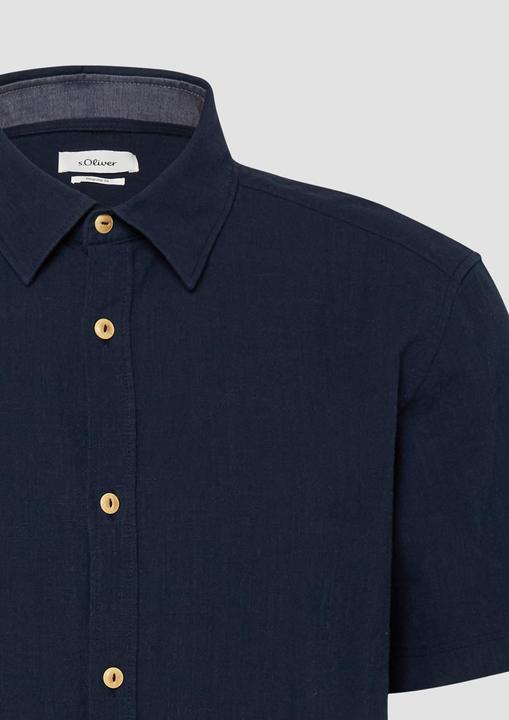 Immagine prodotto s.Oliver Regular Fit: Strukturiertes Kurzarmhemd aus Baumwolle (M)
