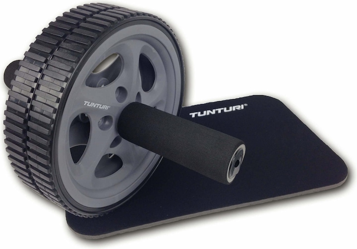 Tunturi Double Exercise Wheel Deluxe Ab Roller mit Matte