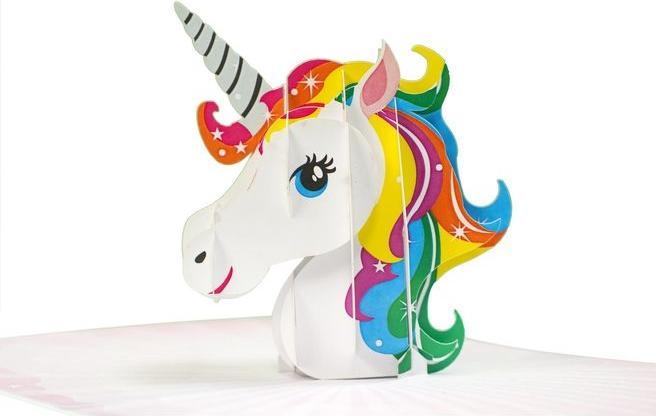 Actual product image MU Classic 3D Pop-Up Birthday greeting card - Unicorn (1 pcs.)