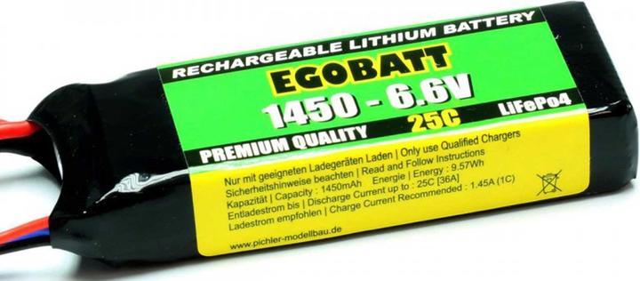 Actual product image Pichler Model making battery pack (LiIon) LiFe battery EGOBATT 1450 6.6V (25C) (6.60 V, 1450 mAh)