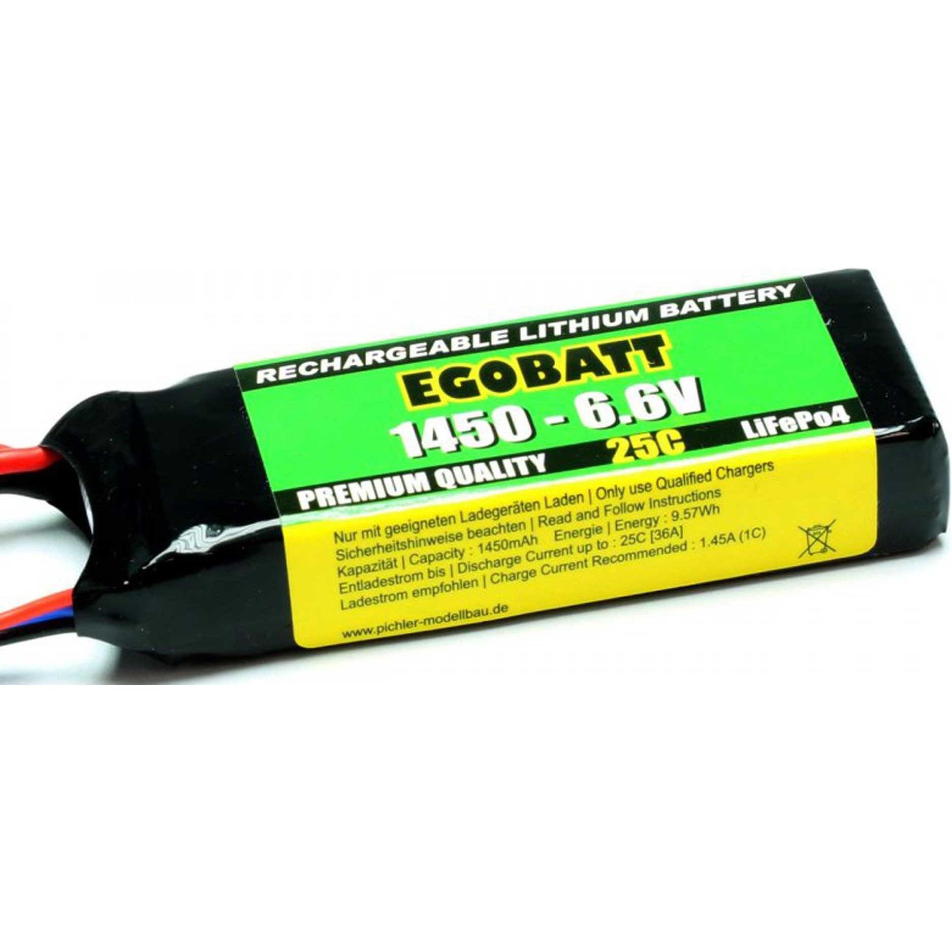 Thumbnail - Pichler Modellbau Akkupack (LiIon) LiFe Akku EGOBATT 1450 6.6V (25C) (6.60 V, 1450 mAh)