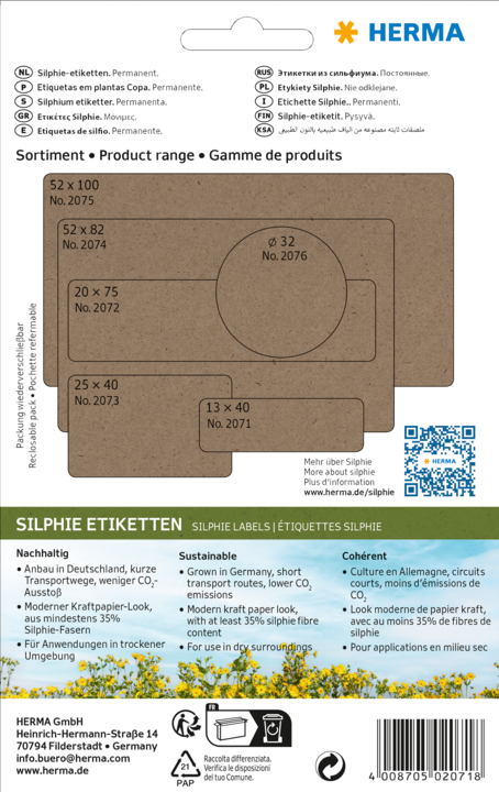 Actual product image Herma Grass paper multipurpose labels