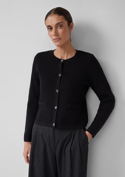 Produktbild s.Oliver Strickjacke Cardigan aus Baumwollmix mit Ziertaschen (36)