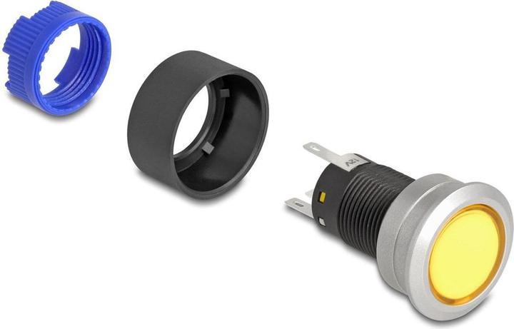 Produktbild Delock Drucktaster vorstehend zum Einbau 22 mm 5 x Lötanschl