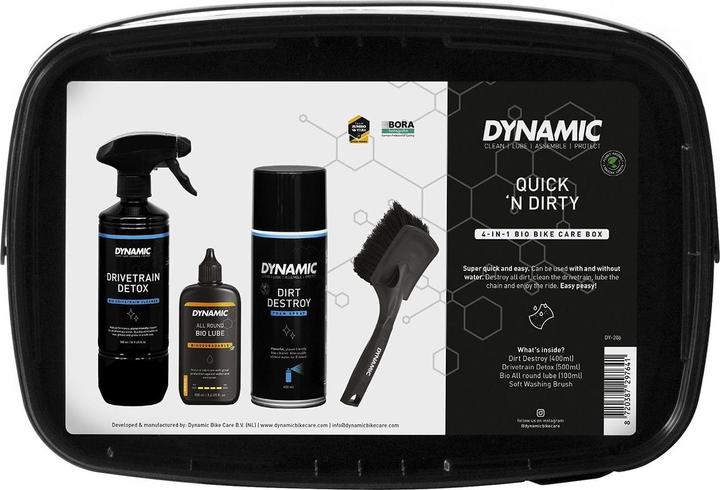 Actual product image Dynamic Bike Care Quick 'n Dirty (1000 ml, Brush, Bicycle cleaner, Care set, Chain oil)