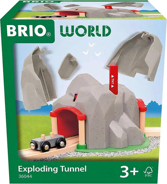 Ravensburger BRIO World - 36044 Tunnel mit Sprengfunktion | Zugset für Kinder ab 3 Jahren