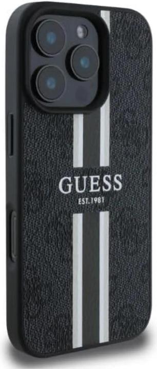 Produktbild Guess GUHMP16LP4RPSK iPhone 16 Pro czarny/black MagSafe 4G Printed Stripes (Apple iPhone 16 Pro)