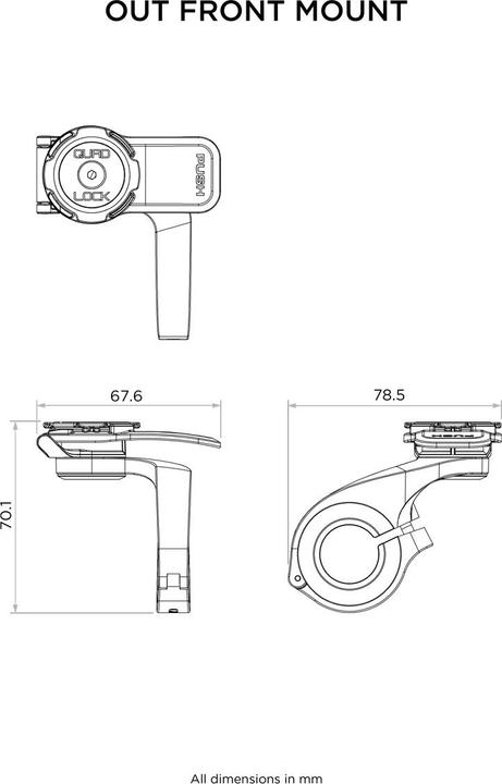 Actual product image Quad Lock Out Front Mount V3