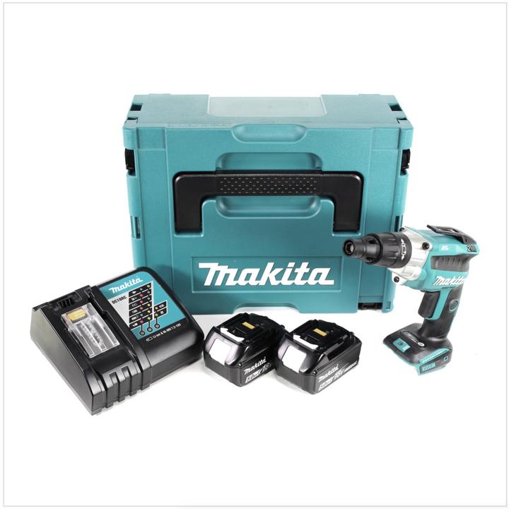 Produktbild Makita DFS 251 RTJ Akku Trockenbauschrauber 18V Brushless + 2x Akku 5,0Ah + Ladegerät + Makpac