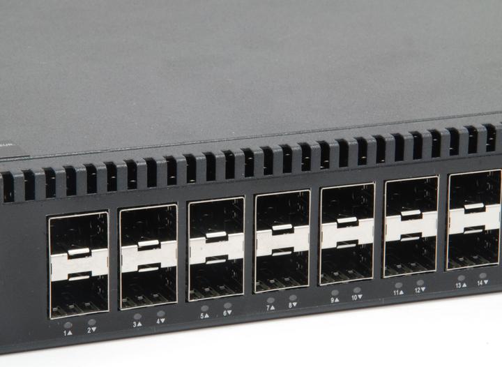 Actual product image LevelOne 20 x SFP, /100/1000 RJ-45/SFP, 4 x SFP + uplink, 1 x RJ-45 RAM, 100-240VAC (28 ports)