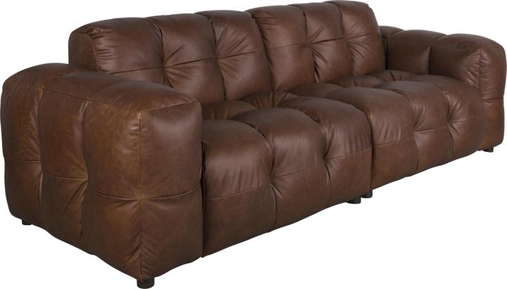 Actual product image Dutchbone Sofa Hackman 3-Seater Leather Chocolate (3-seater)