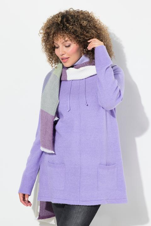 Produktbild Ulla Popken Pullover, Stehkragen, Kordel, Taschen, Langarm (56)