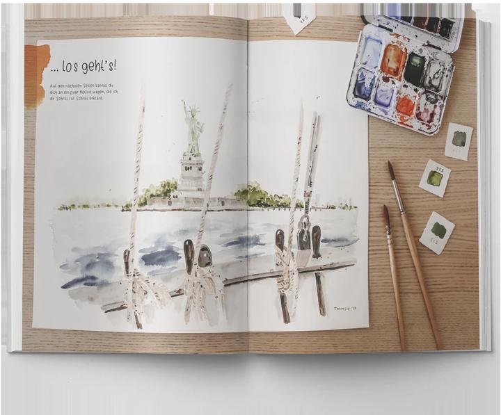 Actual product image Urban Watercolor Journey (German, Sue Hiepler, 2020)