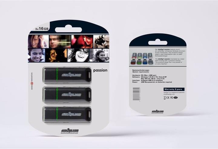 Immagine prodotto Disk2go Passione 2.0 3-Pack (16 GB, USB-A, USB 2.0)