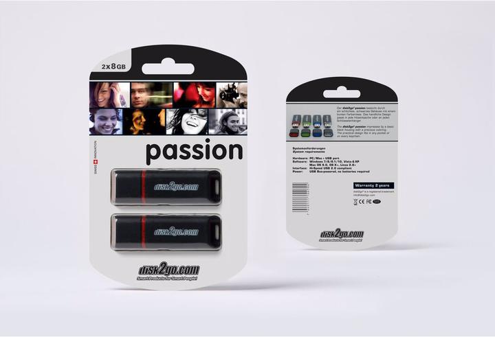 Produktbild Disk2go Passion 2.0 2-Pack (8 GB, USB-A)
