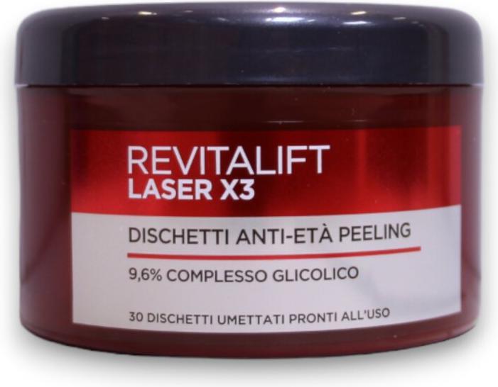 Actual product image L'Oréal Paris L'Oréal Revitalift Laser X 3 30 Pads Anti-Aging Glycolic Peel (Exfoliation)