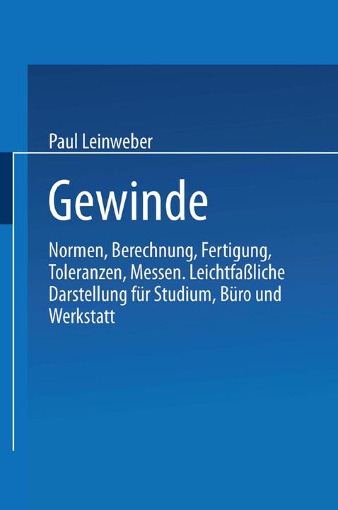 Produktbild Gewinde (Deutsch, Paul Leinweber, 2014)