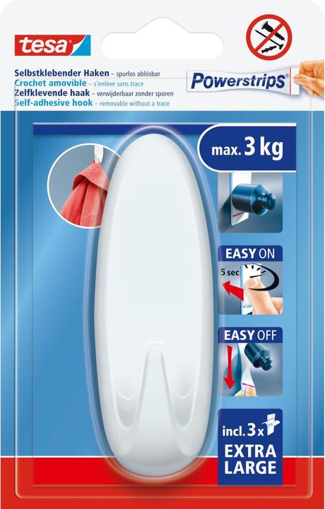 Actual product image tesa Powerstrips adhesive hook XL