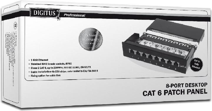 Immagine prodotto Digitus Desktop CAT 6, pannello patch