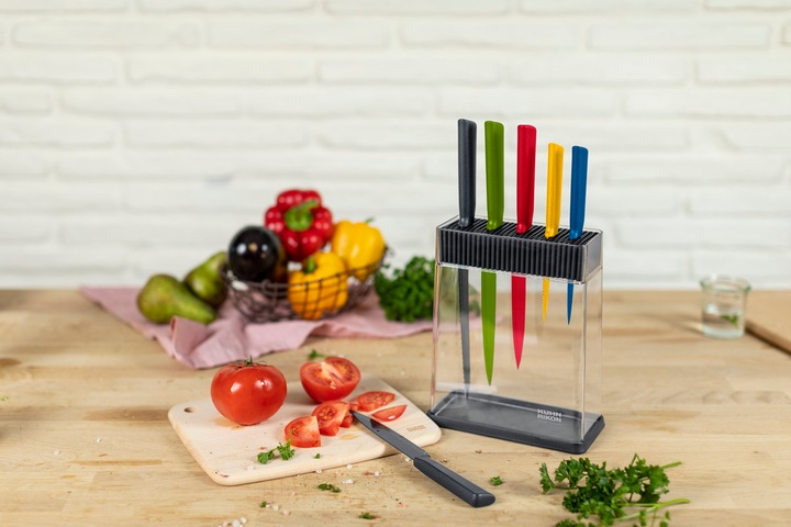 Actual product image Kuhn Rikon Colori+ knives & block set 7 pieces