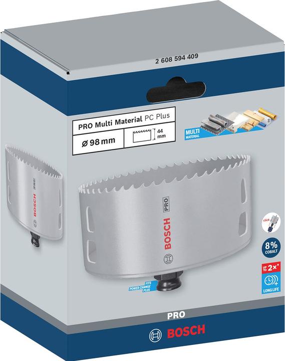 Productafbeelding Bosch Professional Zubehör PRO Multi Materiaal PC Plus gatenzaag, 98 mm (98 mm)